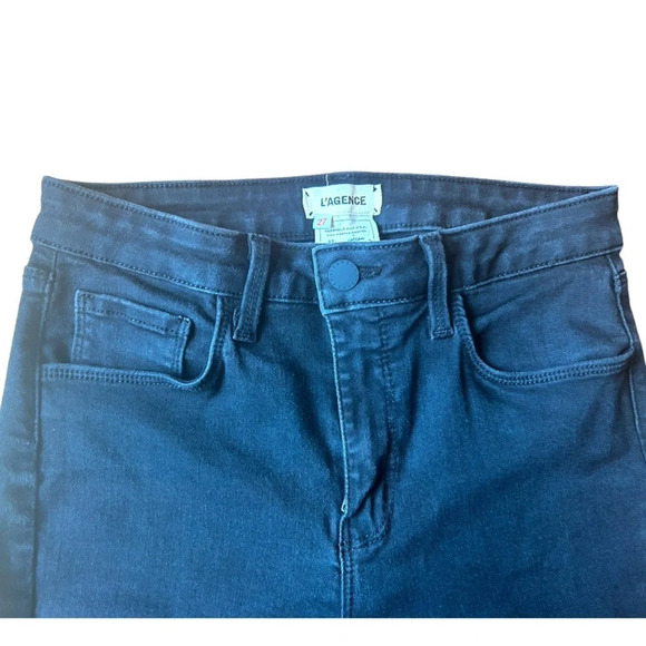 L’agence Slim Jeans Faded Black with Distressed Knees Women’s Size 27 - Picture 10 of 11